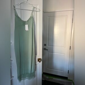 Mango slip satin lace dress